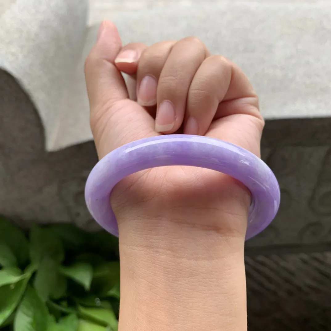 圈口 57.7-10.2  【满紫圆条手镯】 圆条57 58可戴