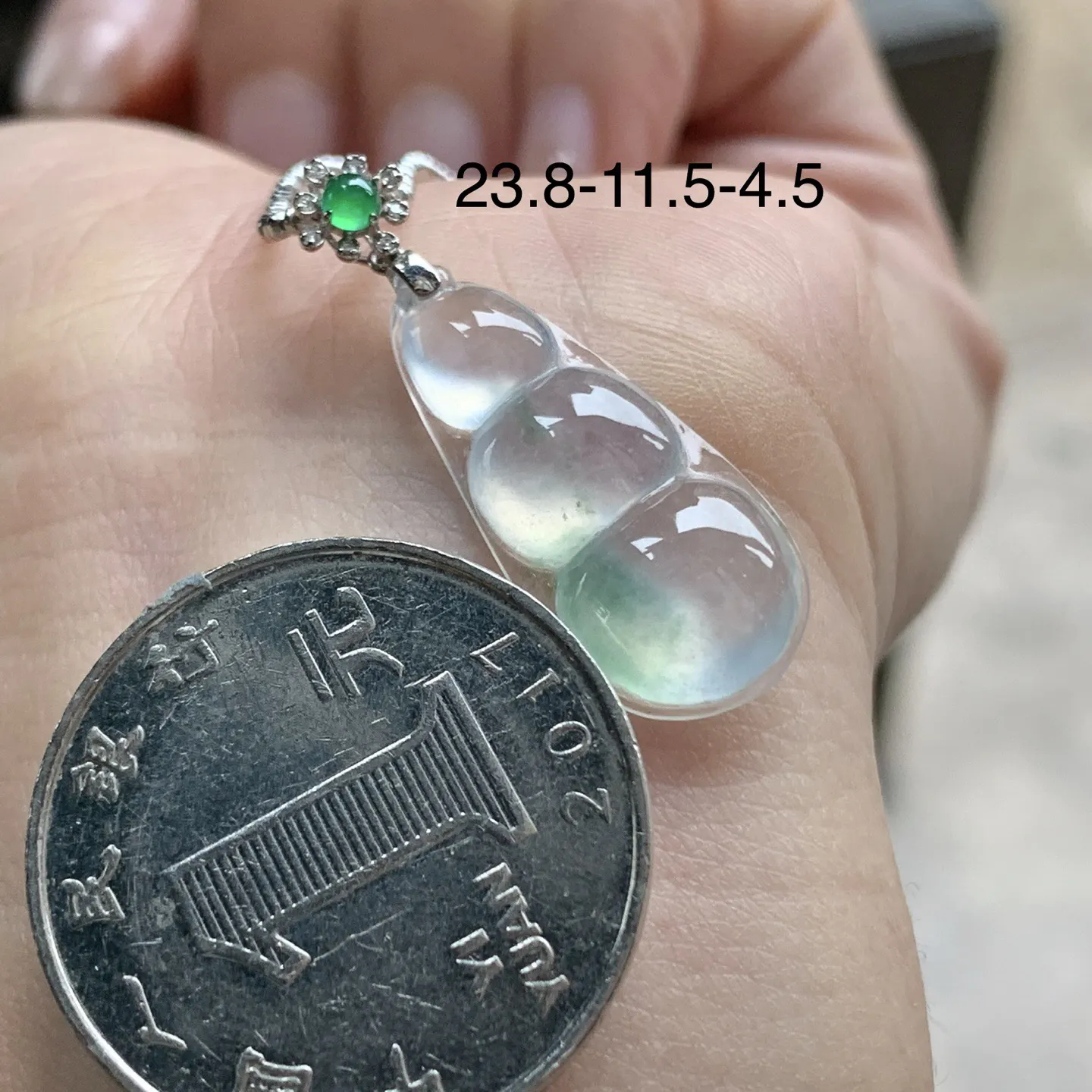 金扣冰蓝花豆子^_^冰透亮眼