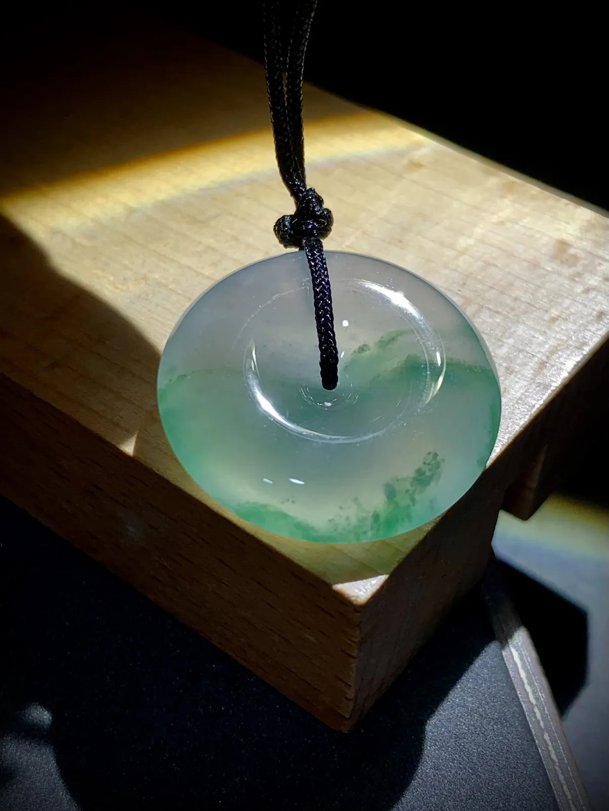 飘花平安扣子，24.6-6mm，种水不错，料子好