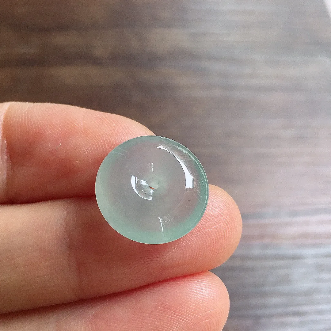 冰晴底平安扣，镶嵌佳品，冰润细腻，种水足 001 尺寸15.2*6.3