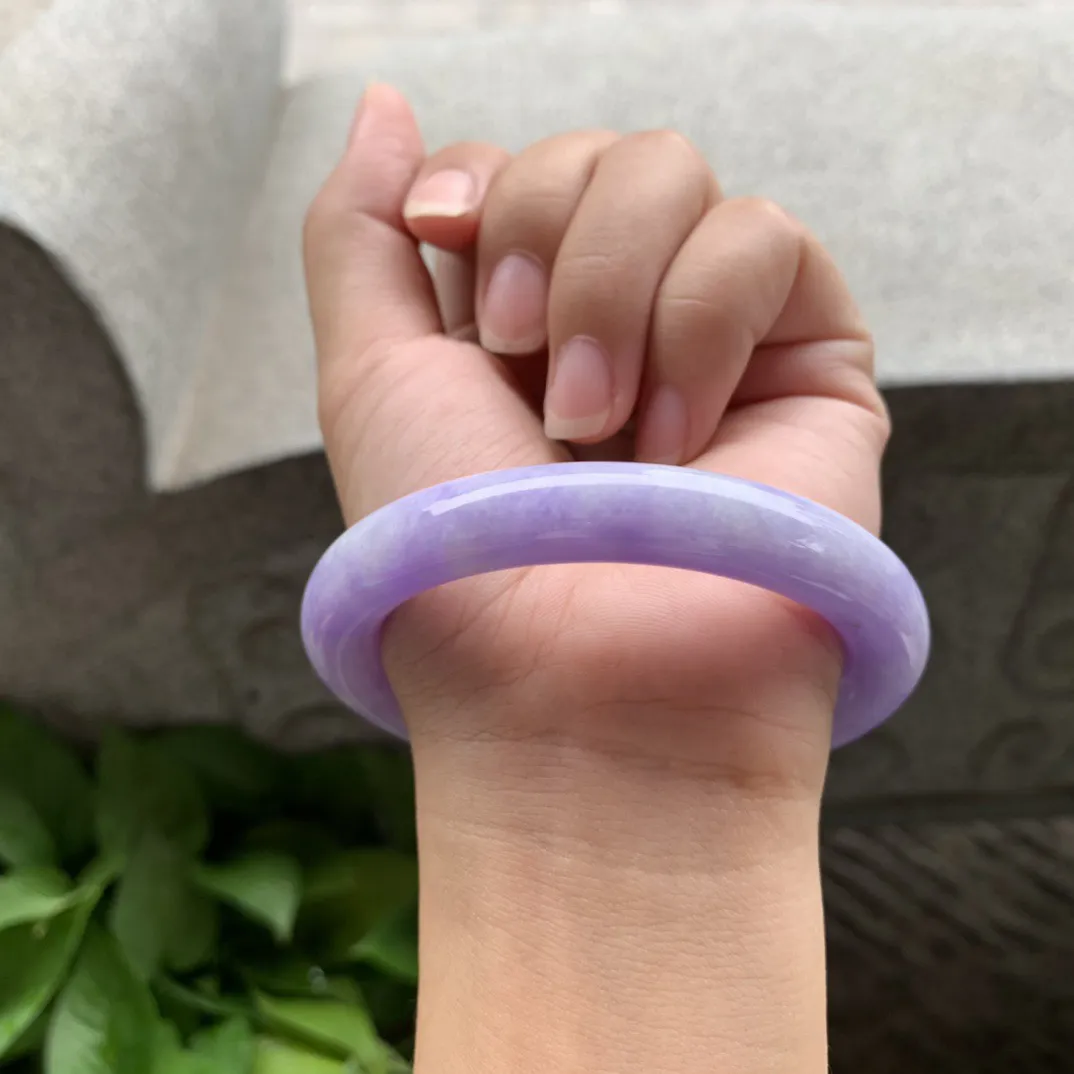 圈口 57.7-10.2  【满紫圆条手镯】 圆条57 58可戴