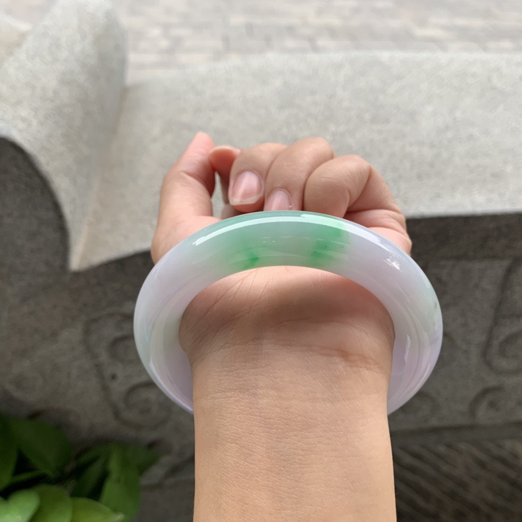 圈口57.7-13.6 【冰春彩圆条手镯】圆条57 58可戴