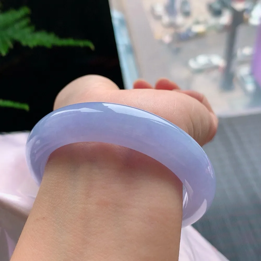 正圈满色浓紫 无瑕 尺寸:53.1/13.1/9.3 超美