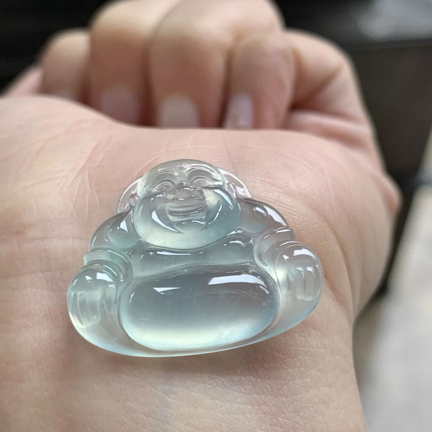 冰蓝佛公^_^种水透亮