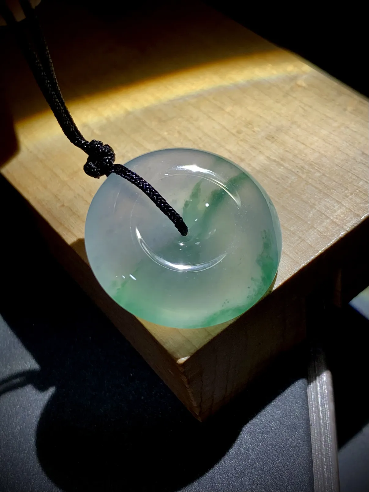 飘花平安扣子，24.6-6mm，种水不错，料子好