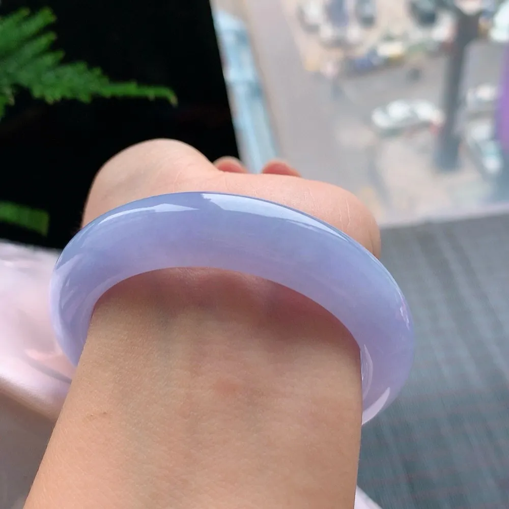 正圈满色浓紫 无瑕 尺寸:53.1/13.1/9.3 超美