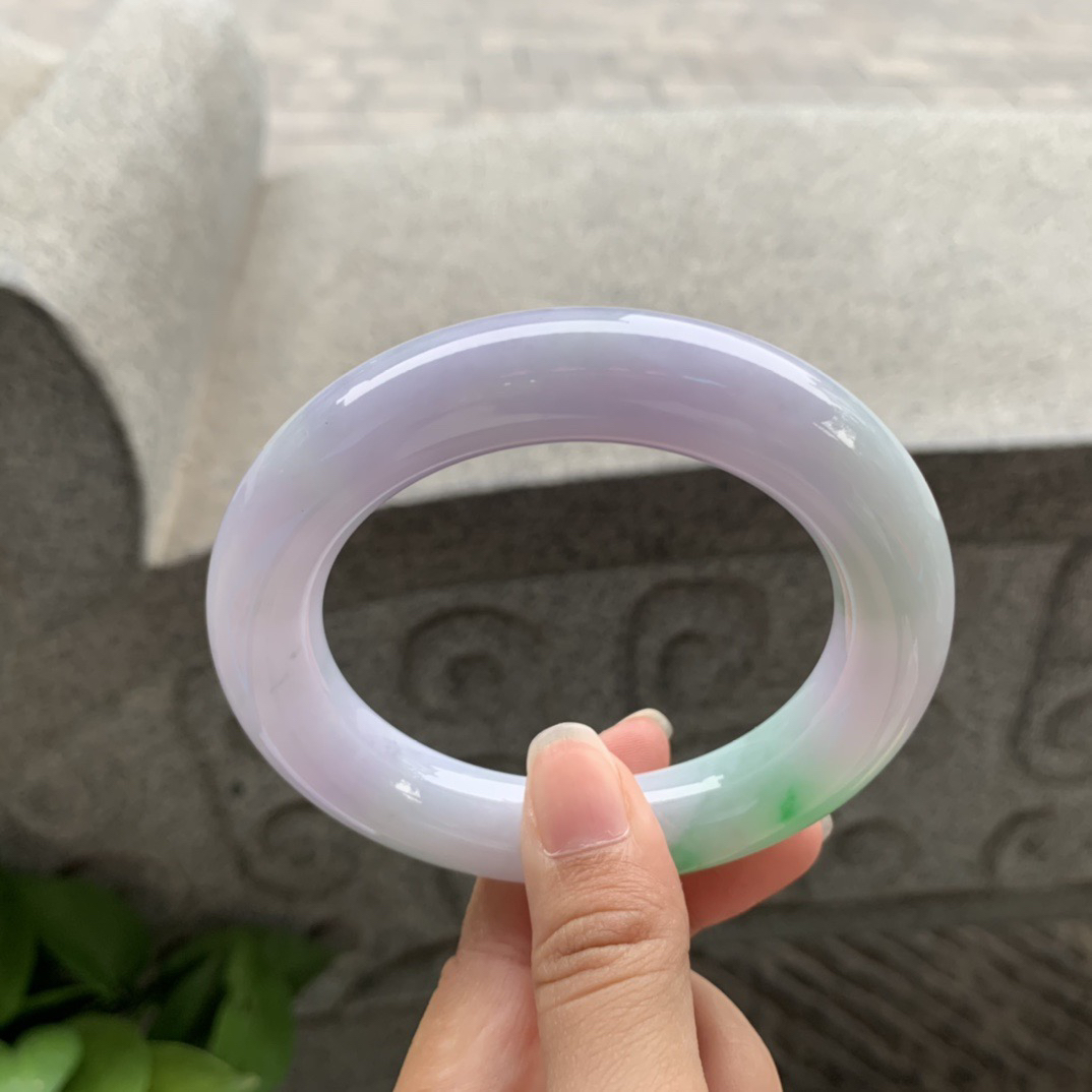 圈口57.7-13.6 【冰春彩圆条手镯】圆条57 58可戴