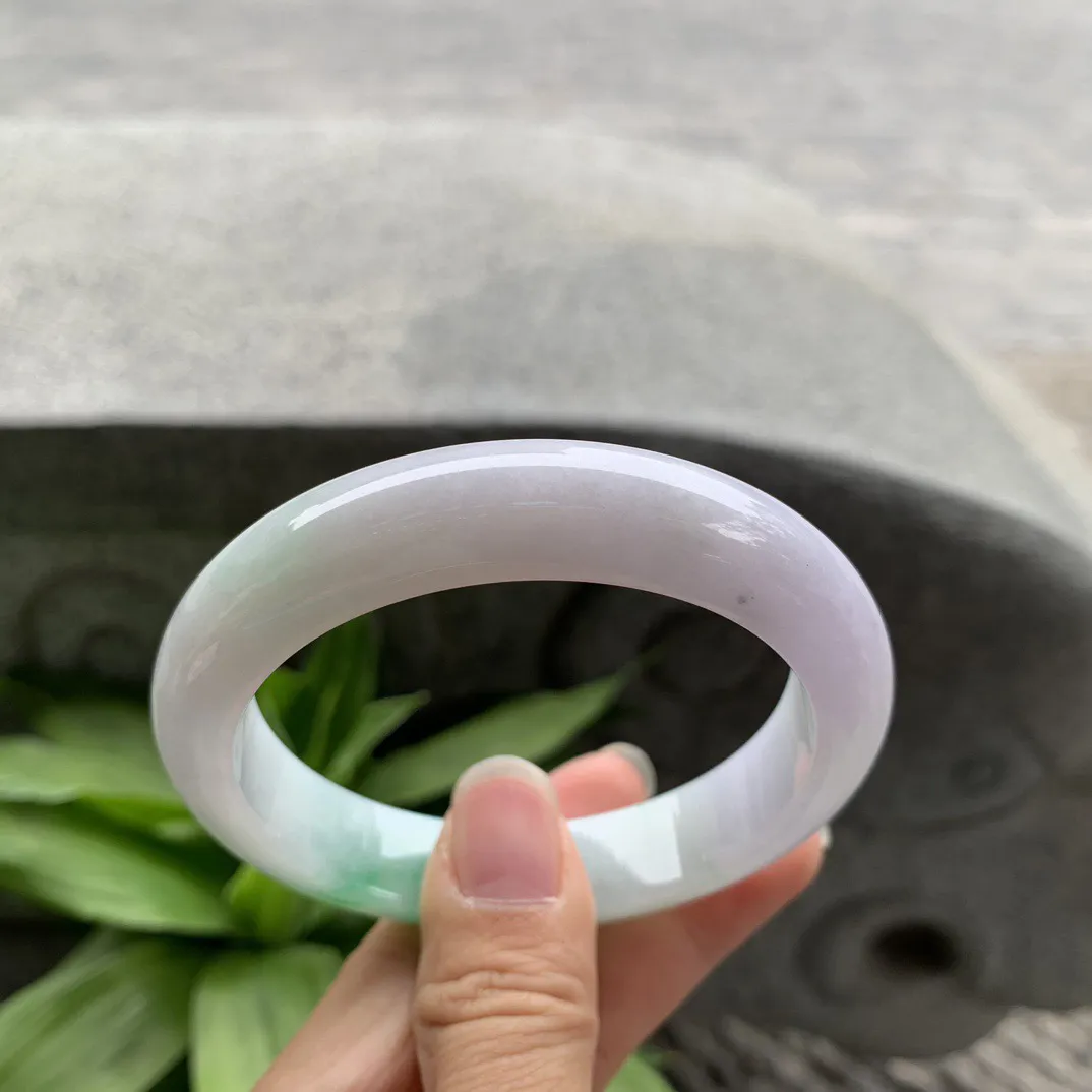 圈口57.4-12.6-8.7 【飘阳绿正圈手镯】正圈57 58可戴