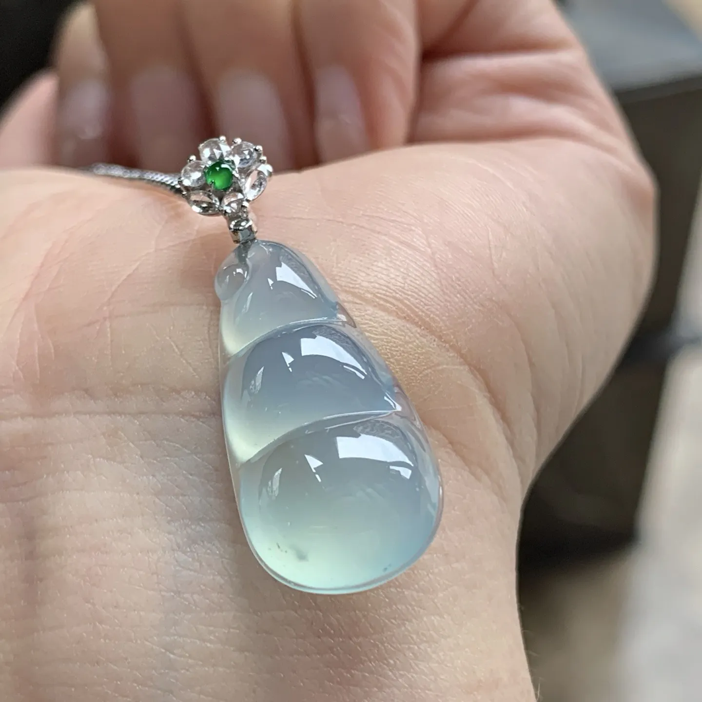 金扣冰种豆子^_^胶感十足 冰透清新