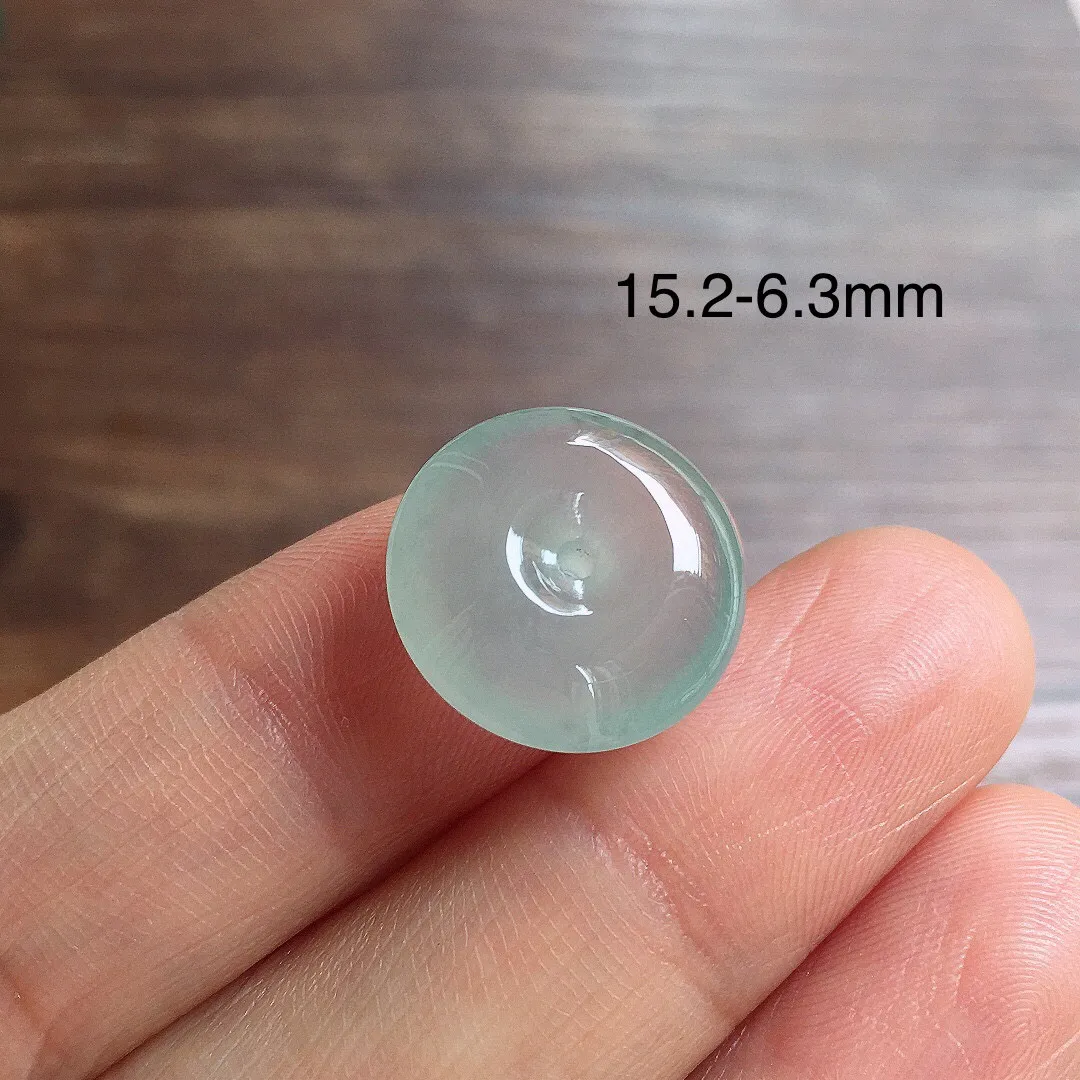 冰晴底平安扣，镶嵌佳品，冰润细腻，种水足 001 尺寸15.2*6.3