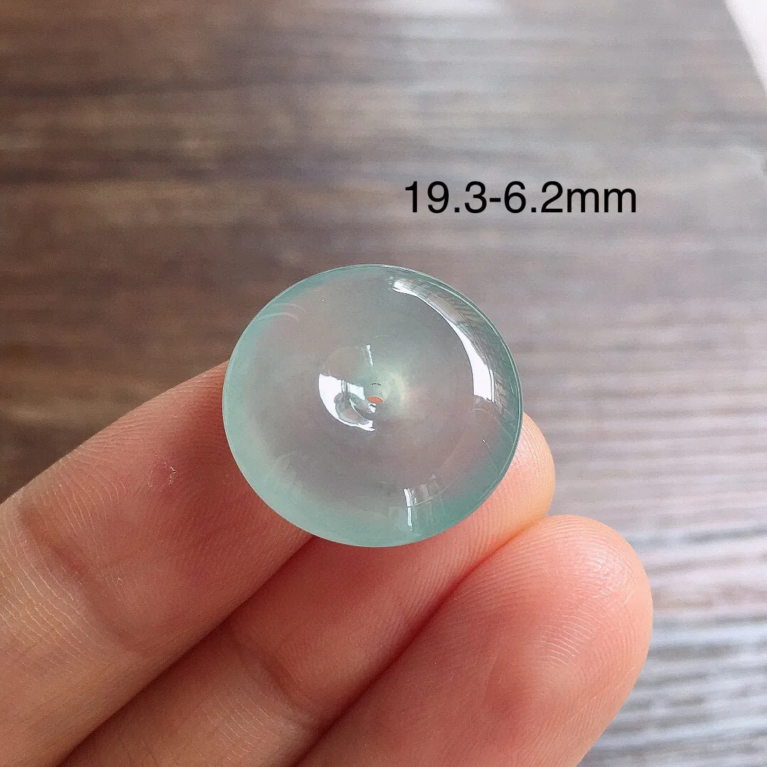 冰晴底平安扣，冰冰润润，玉质细腻，种水足 001 尺寸19.3*6.2