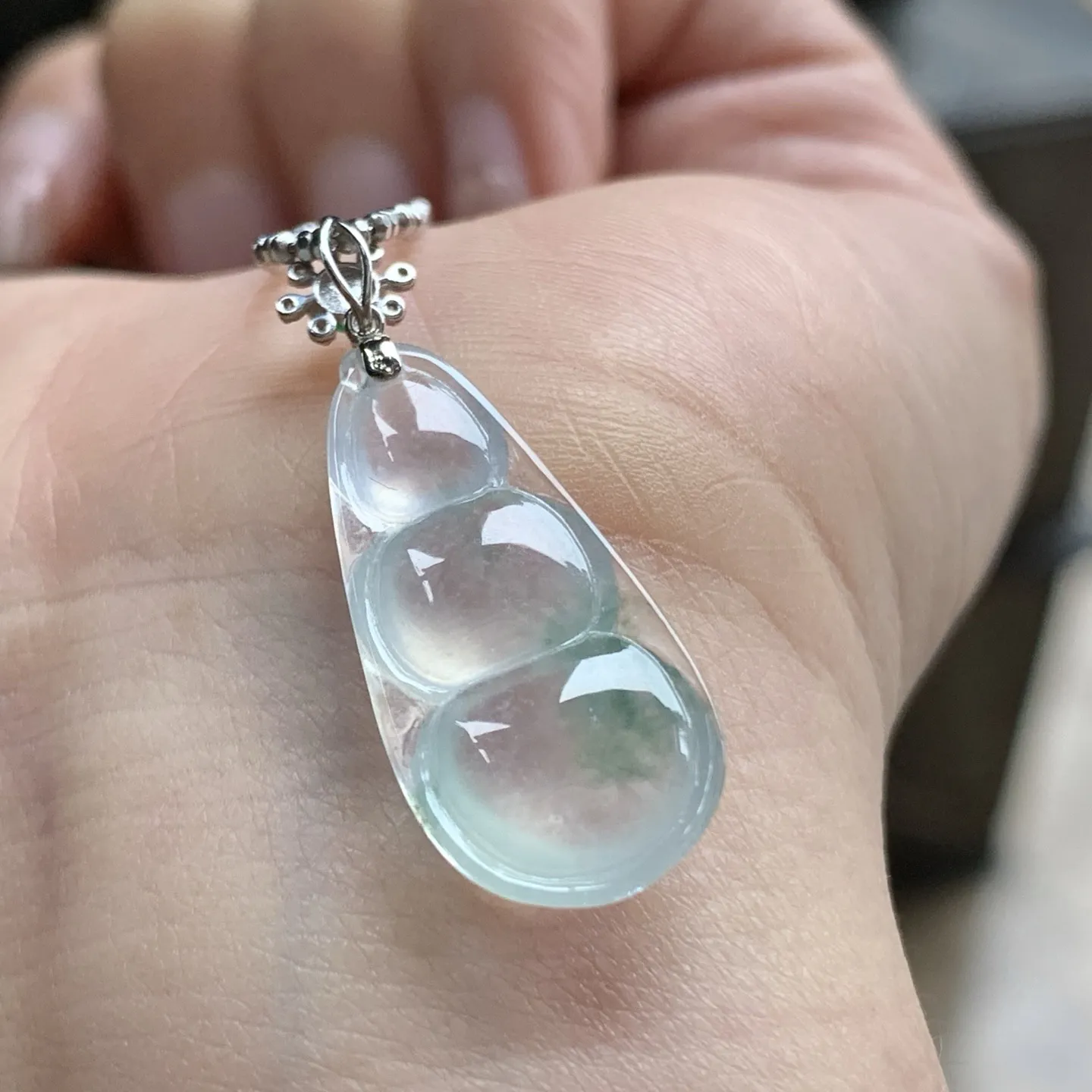 金扣冰蓝花豆子^_^冰透亮眼