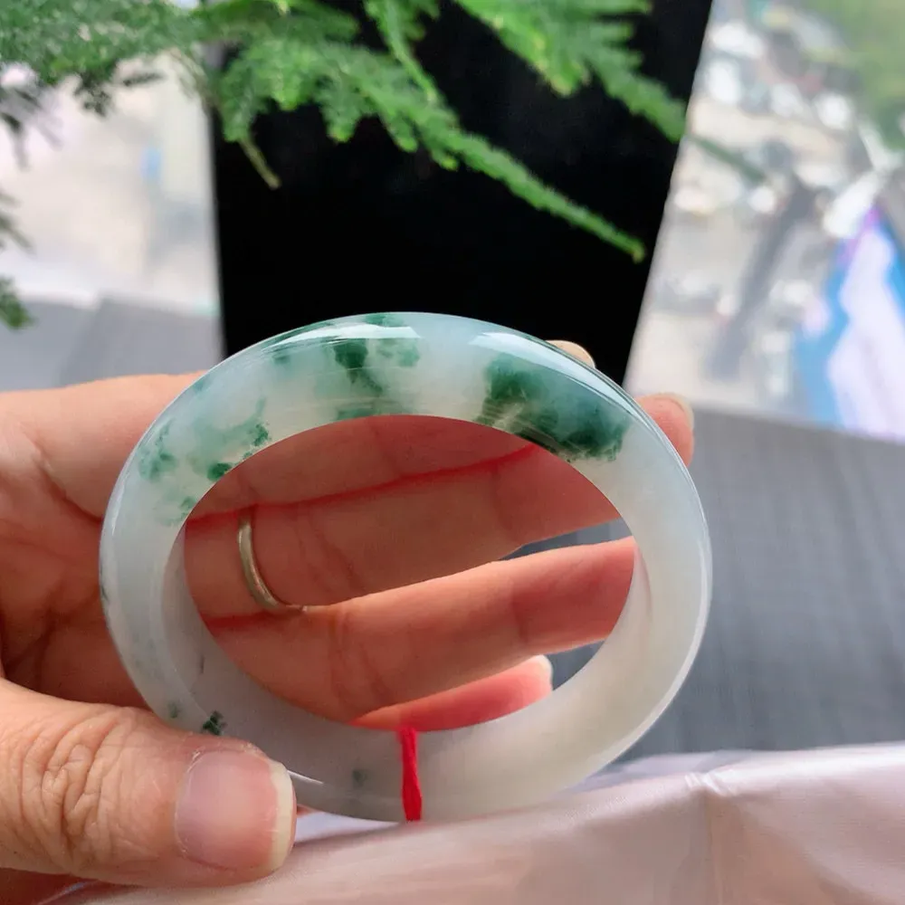 正圈高冰飘花 无瑕 尺寸:55.1/12.1/8.1 花美 种水好