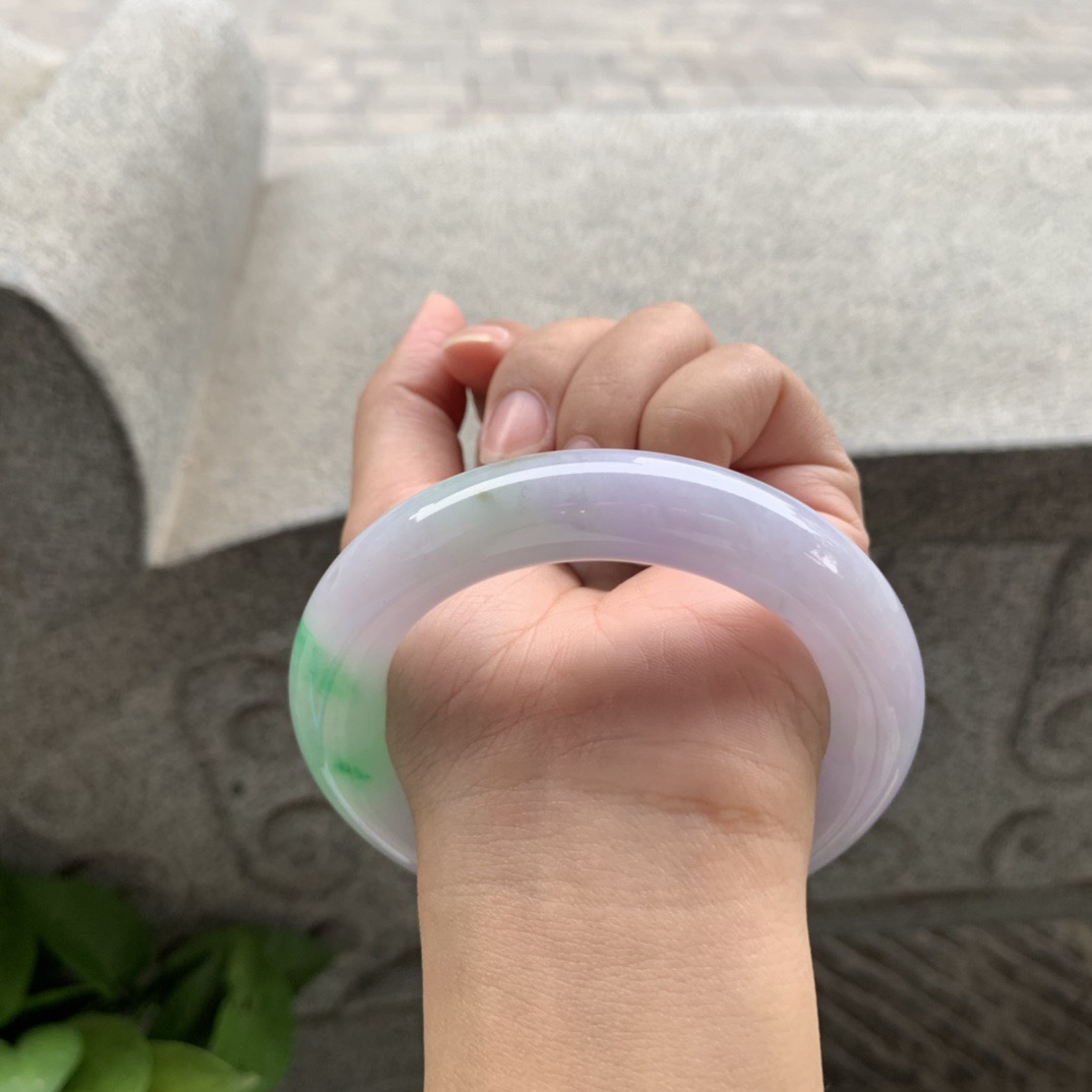 圈口57.7-13.6 【冰春彩圆条手镯】圆条57 58可戴