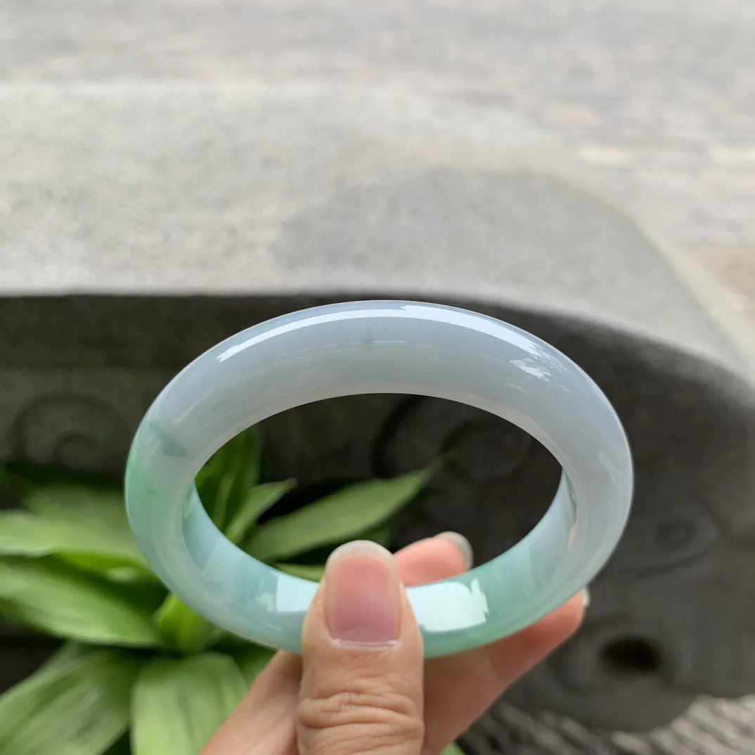 圈口 57-12.3-9.2【果绿正圈手镯】正圈 57 58可戴