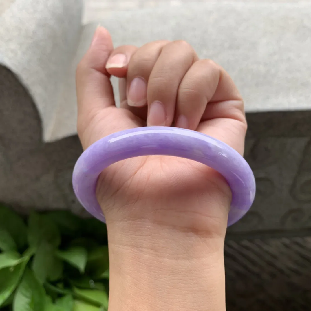 圈口 57.7-10.2  【满紫圆条手镯】 圆条57 58可戴