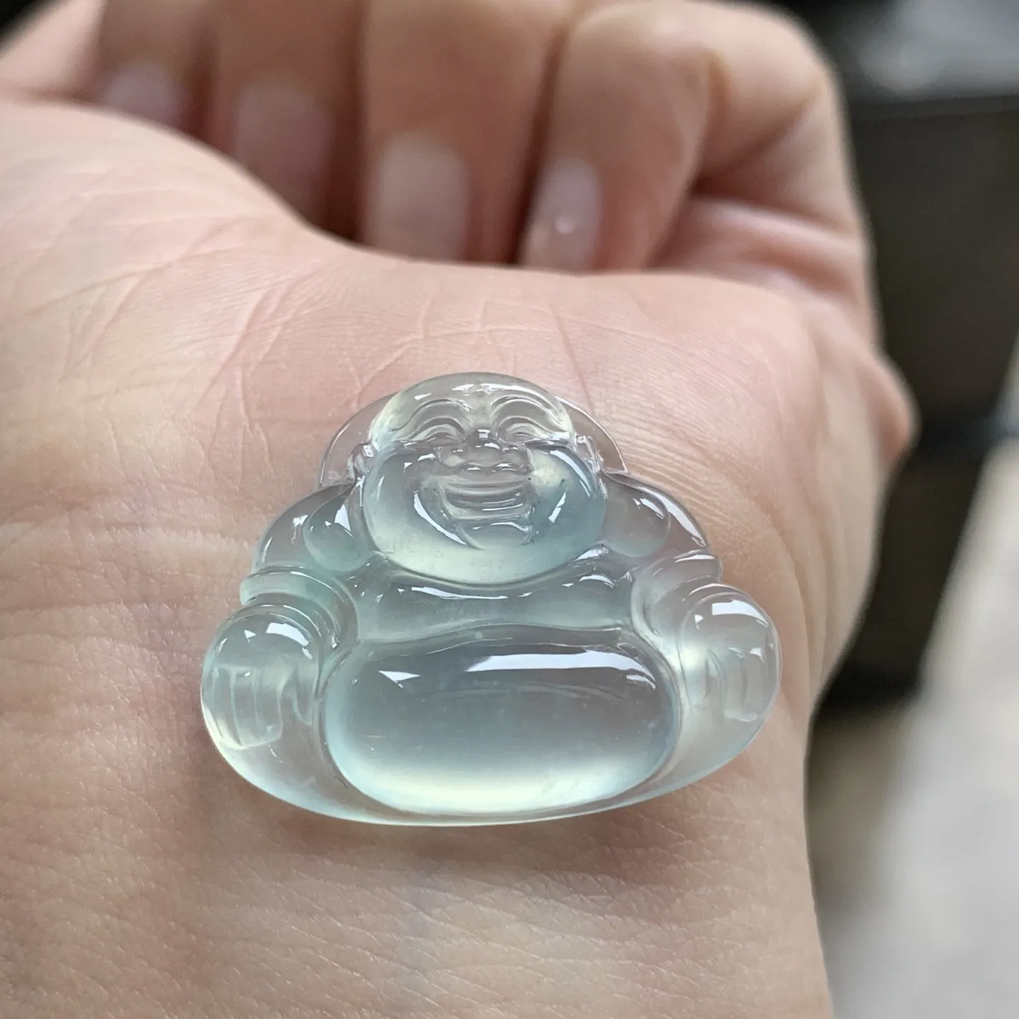 冰蓝佛公^_^种水透亮