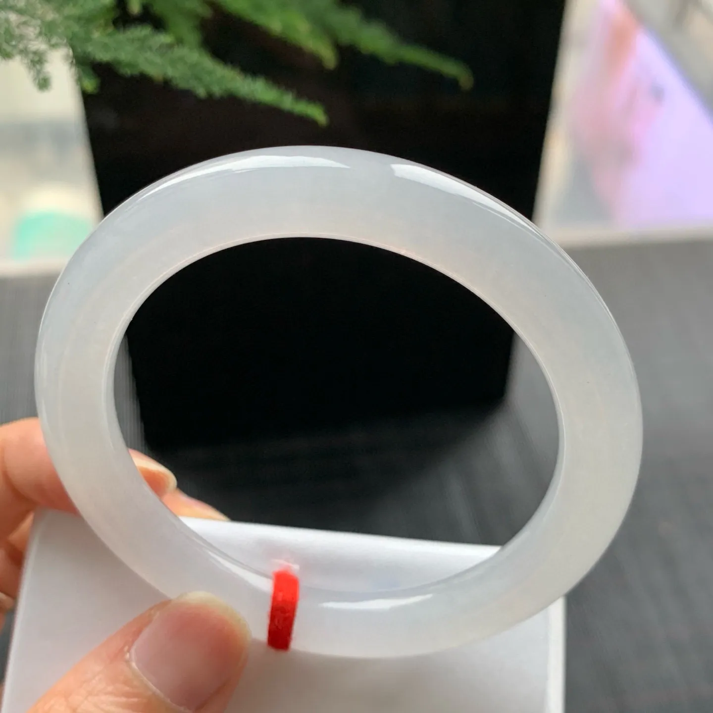 圆条高冰白月光 无瑕 尺寸:53.7/8.9 种水好🥰