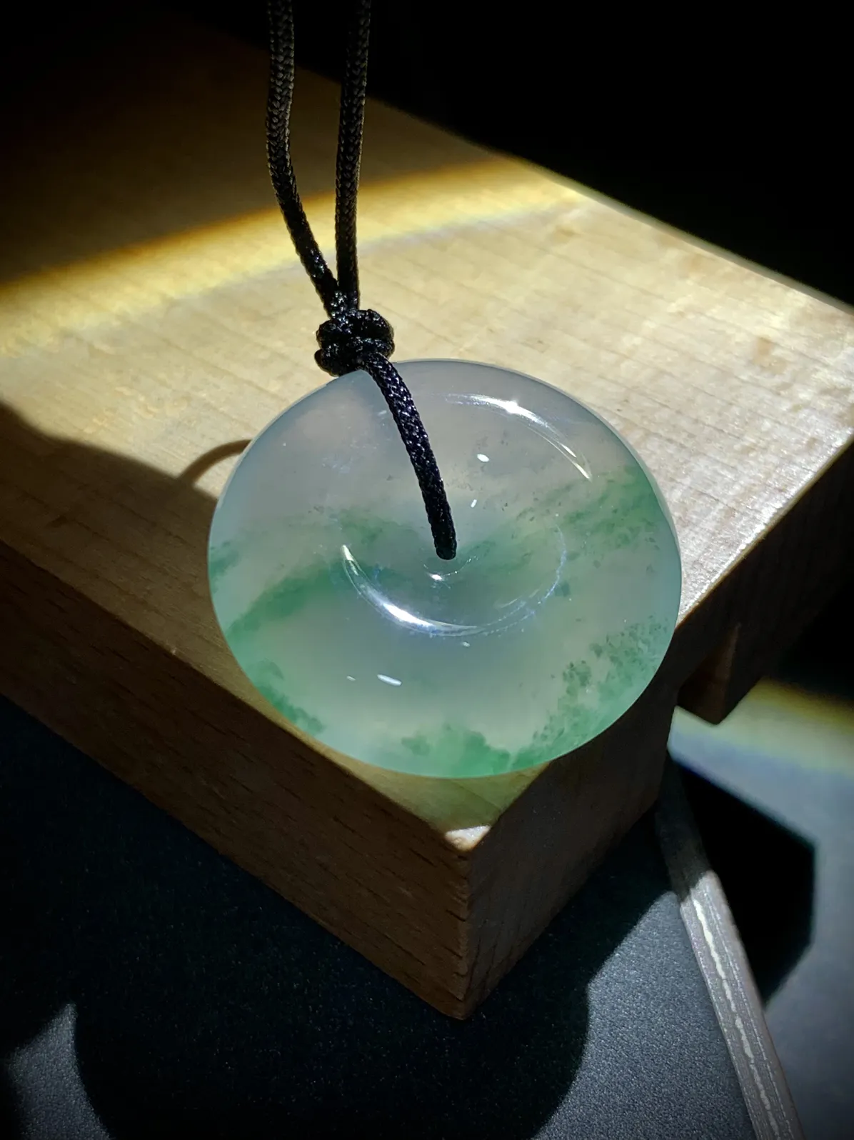 飘花平安扣子，24.6-6mm，种水不错，料子好