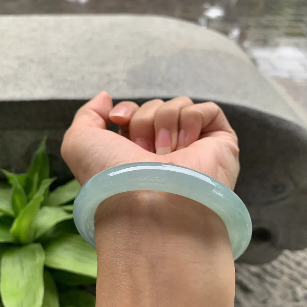 圈口 54.4-10.1   【冰晴圆条手镯】圆条54 55可戴