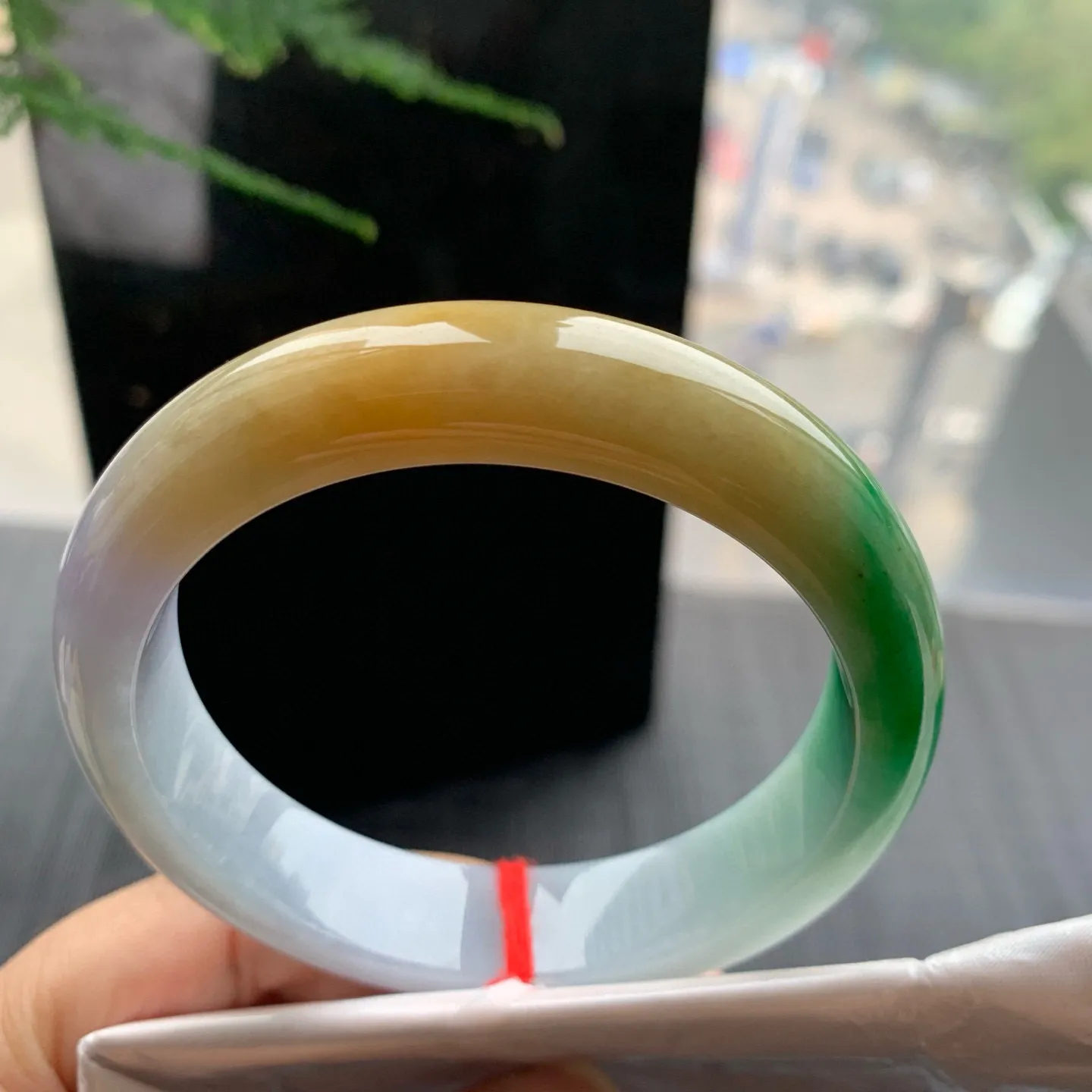 正圈三彩福禄寿 无瑕 尺寸:56.1/13.1/8.1 色好