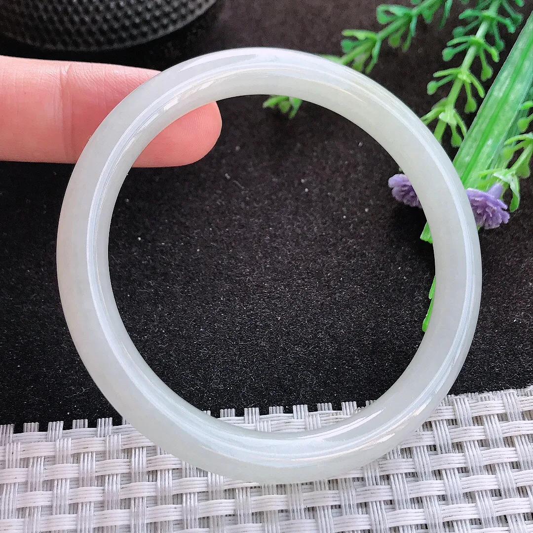 自然光55/7.8/7.6老坑冰润水灵细条圆条手镯翡翠玉镯美人镯