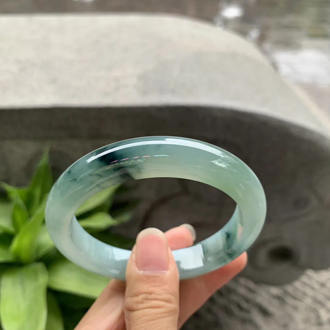 圈口 56.8-11.7-8.6  【冰飘花正圈手镯】正圈56 57可戴