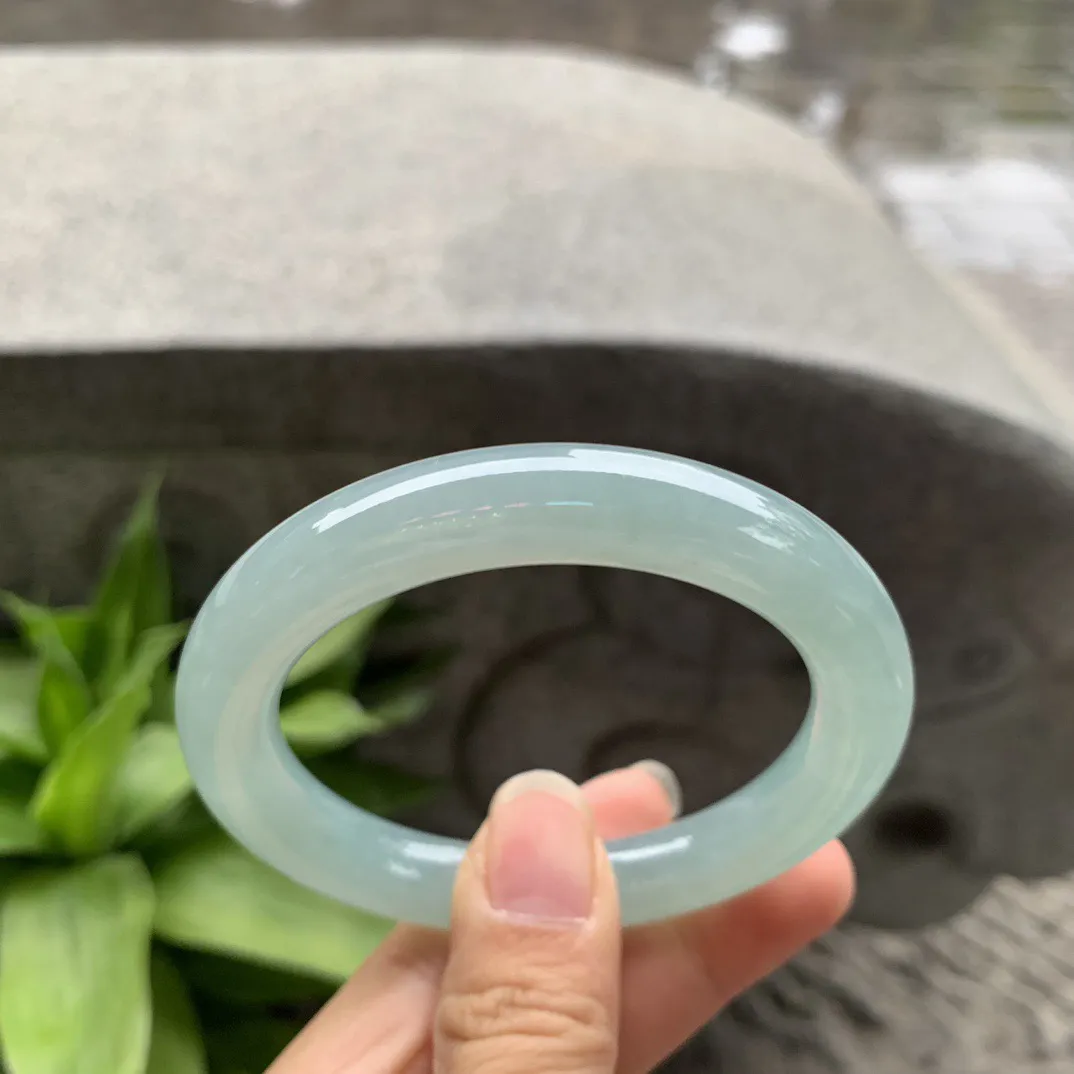 圈口 54.4-10.1   【冰晴圆条手镯】圆条54 55可戴