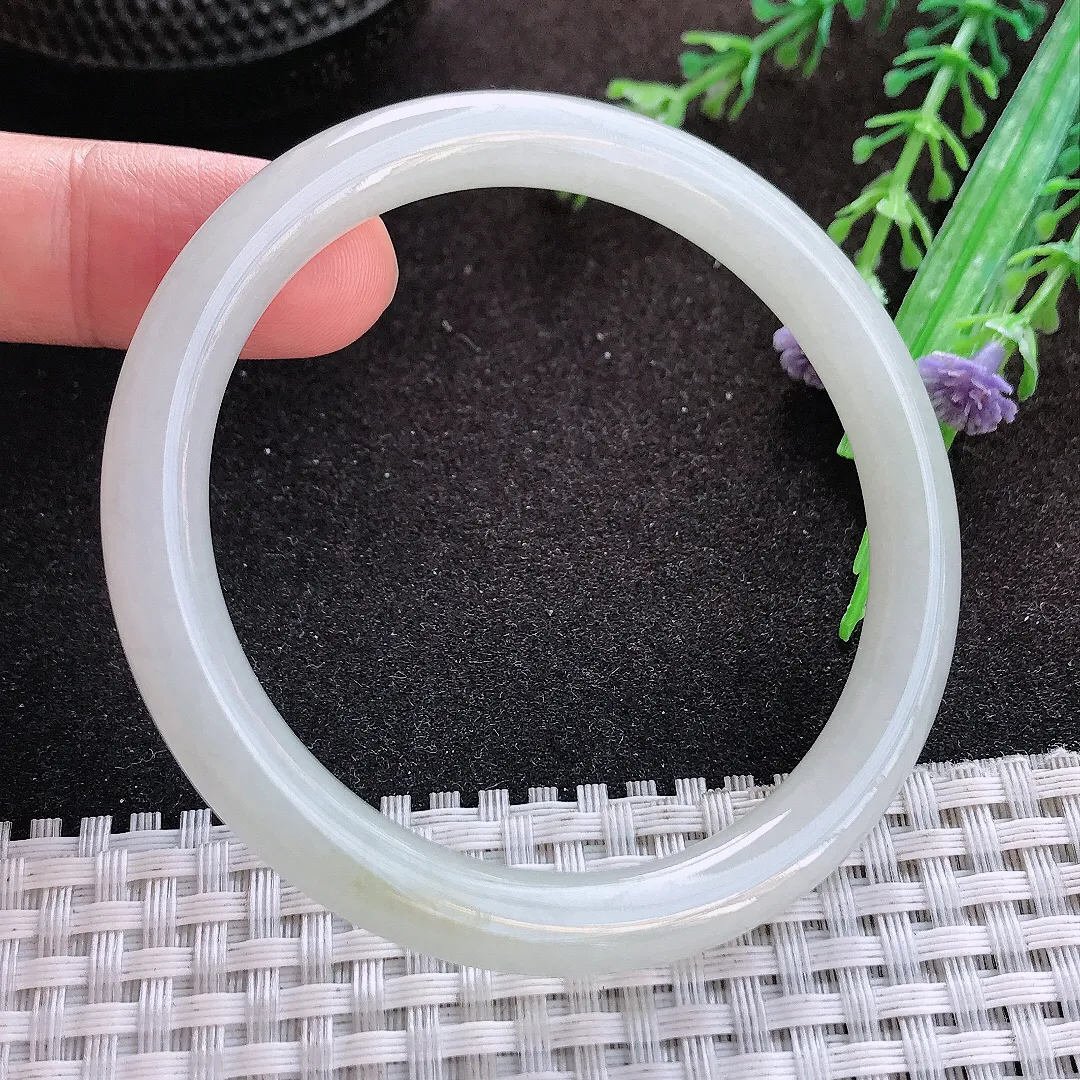 自然光55/7.8/7.6老坑冰润水灵细条圆条手镯翡翠玉镯美人镯