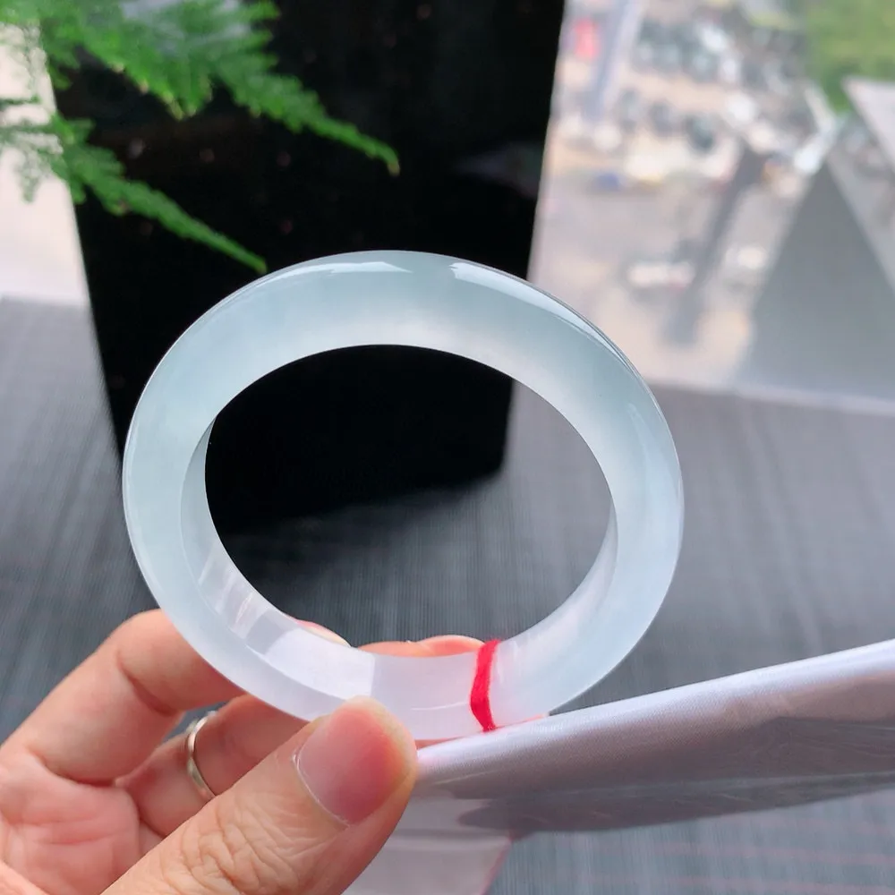 正圈冰玻白月光 有纹 尺寸:51.4/11/8.4 荧光闪闪