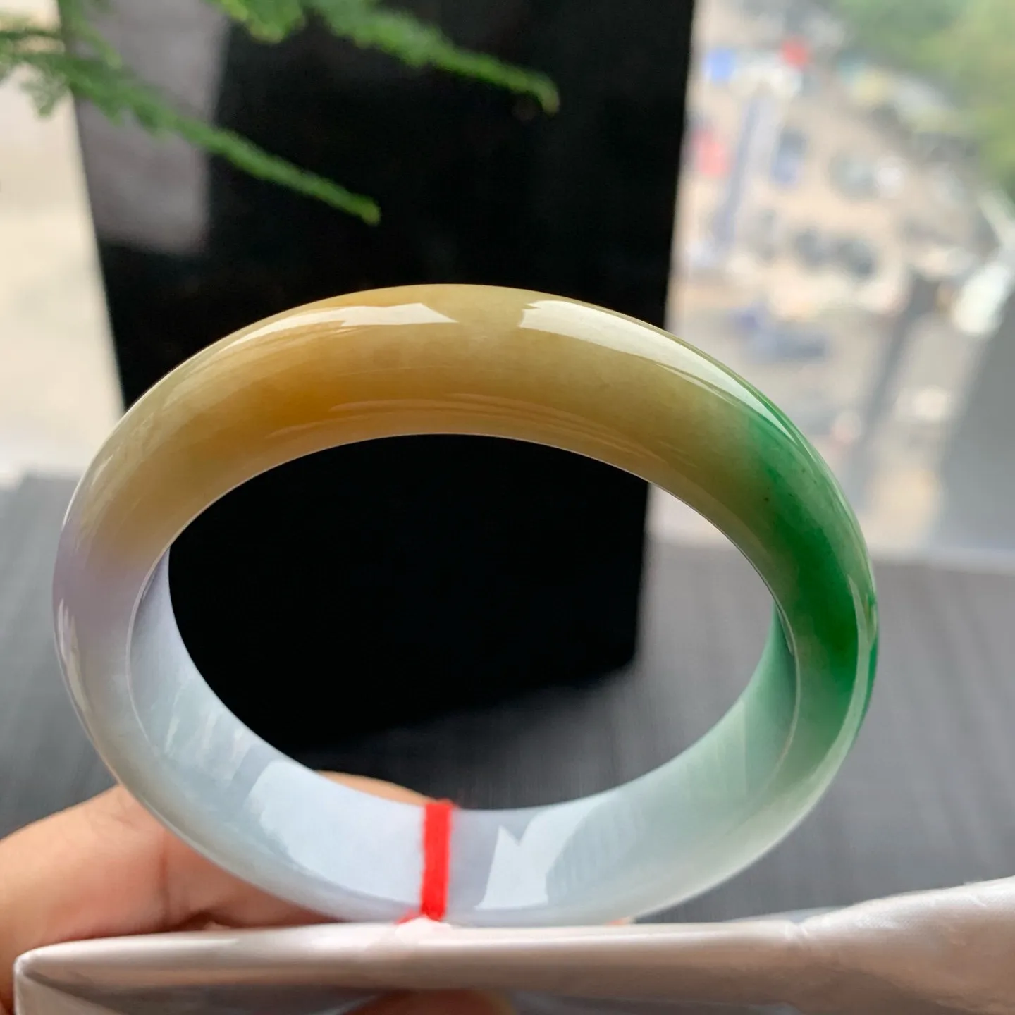 正圈三彩福禄寿 无瑕 尺寸:56.1/13.1/8.1 色好