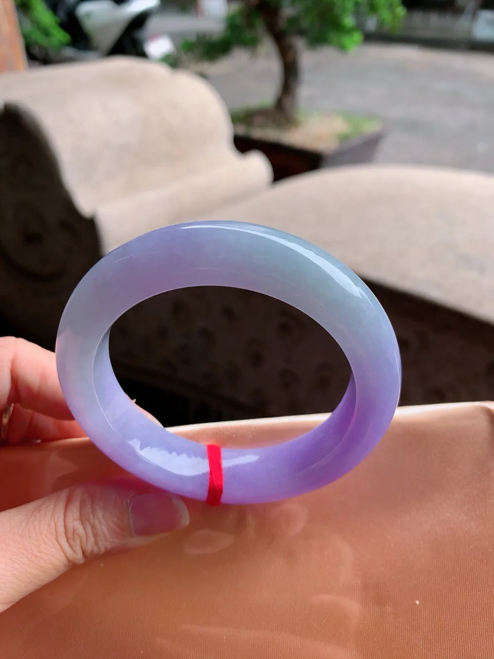 正圈一大节浓紫 无瑕 尺寸:55.5/13.8/10.1色艳超美