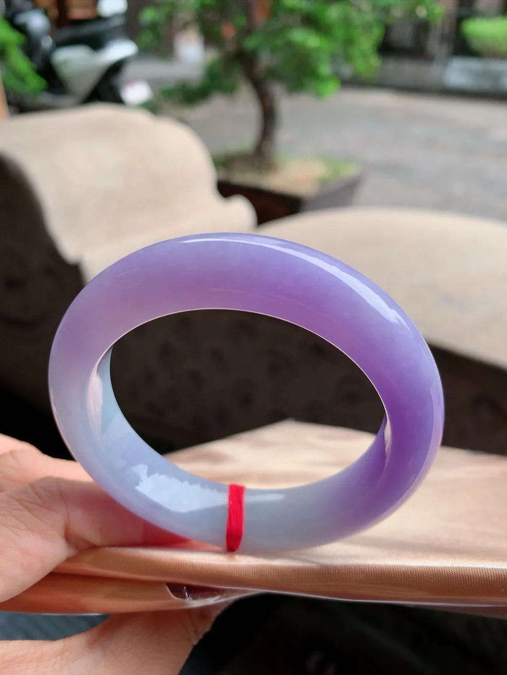 正圈一大节浓紫 无瑕 尺寸:55.5/13.8/10.1色艳超美