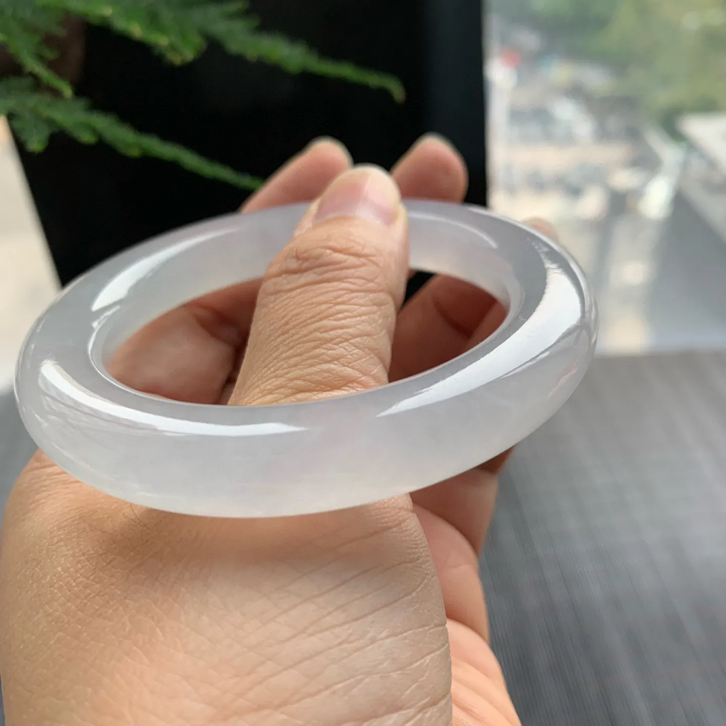 圆条冰玻白月光 无瑕 尺寸:53.3/10.7/11 星光闪闪🥰🥰