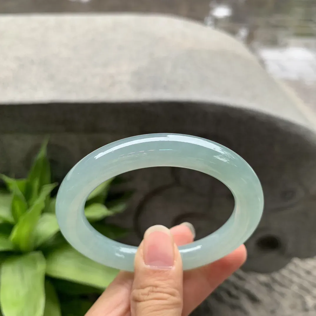 圈口 54.4-10.1   【冰晴圆条手镯】圆条54 55可戴