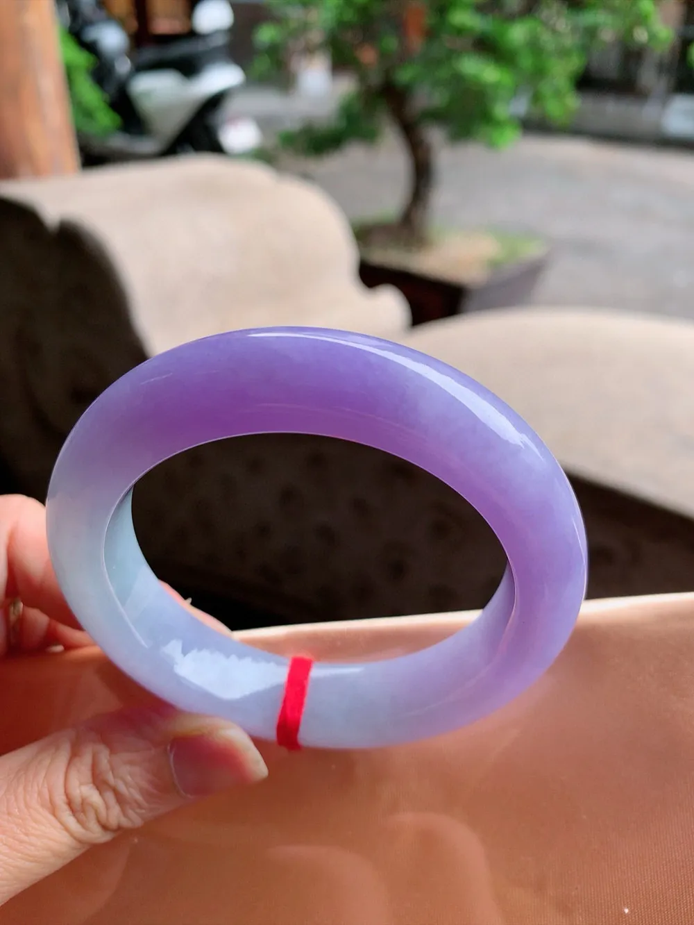 正圈一大节浓紫 无瑕 尺寸:55.5/13.8/10.1色艳超美