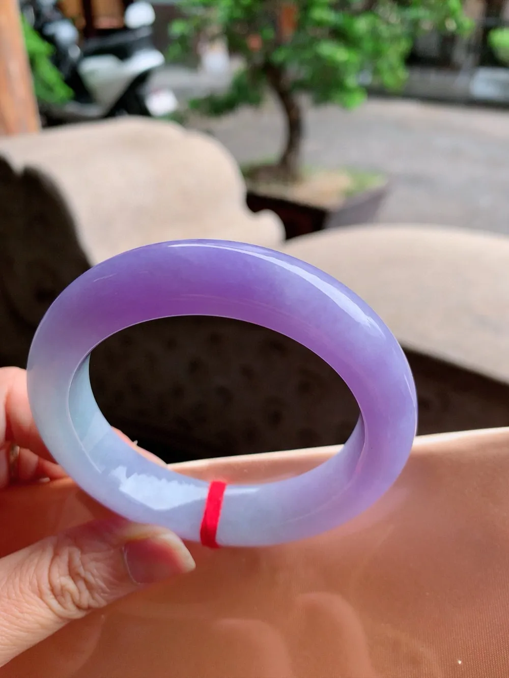 正圈一大节浓紫 无瑕 尺寸:55.5/13.8/10.1色艳超美