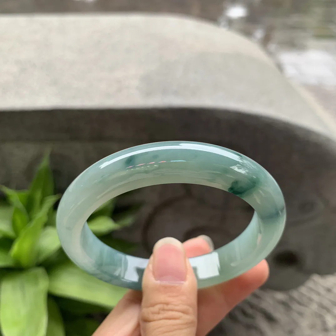 圈口 56.8-11.7-8.6  【冰飘花正圈手镯】正圈56 57可戴