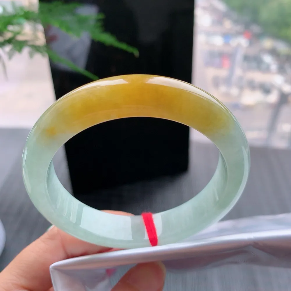 正圈一大节黄翡 无瑕 尺寸:57.2/12.9/8.6 超值