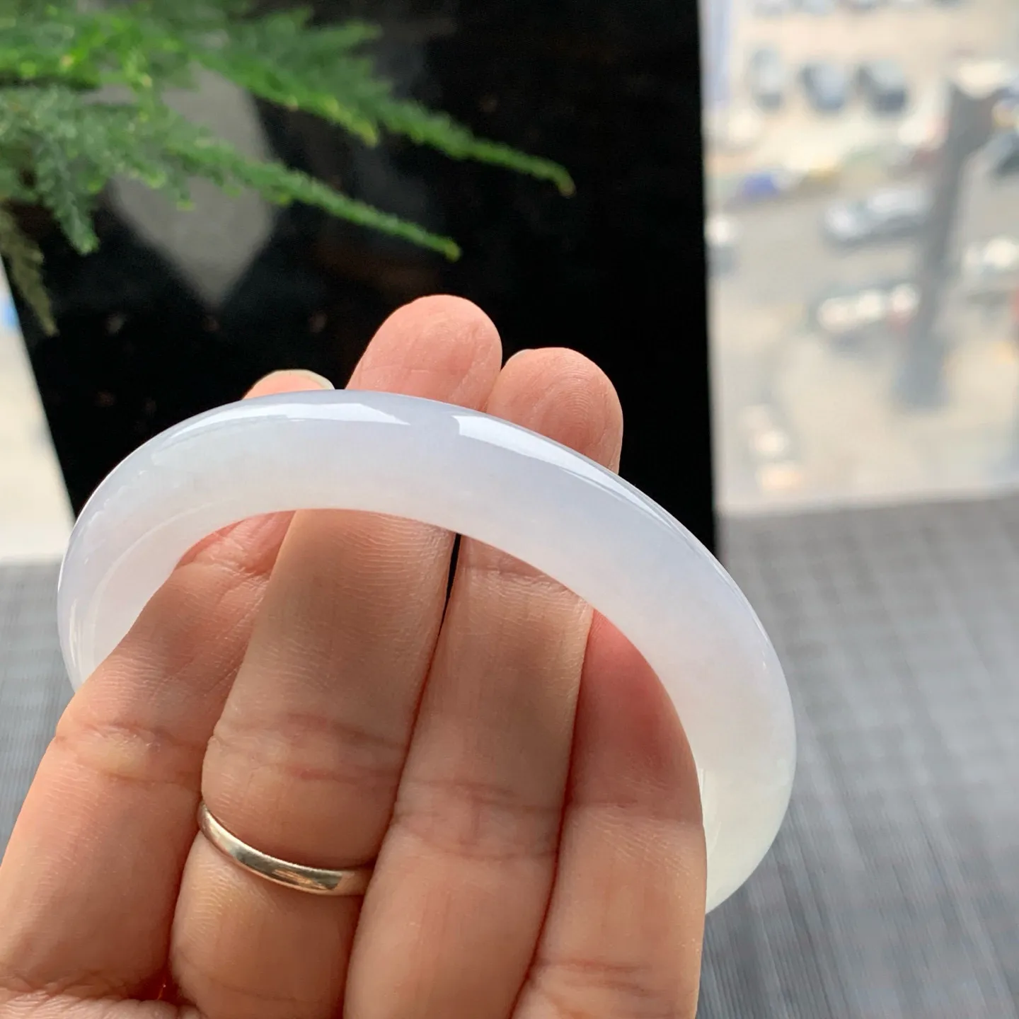 圆条白冰 无瑕 尺寸:55.1/10.6/10.2 冰润