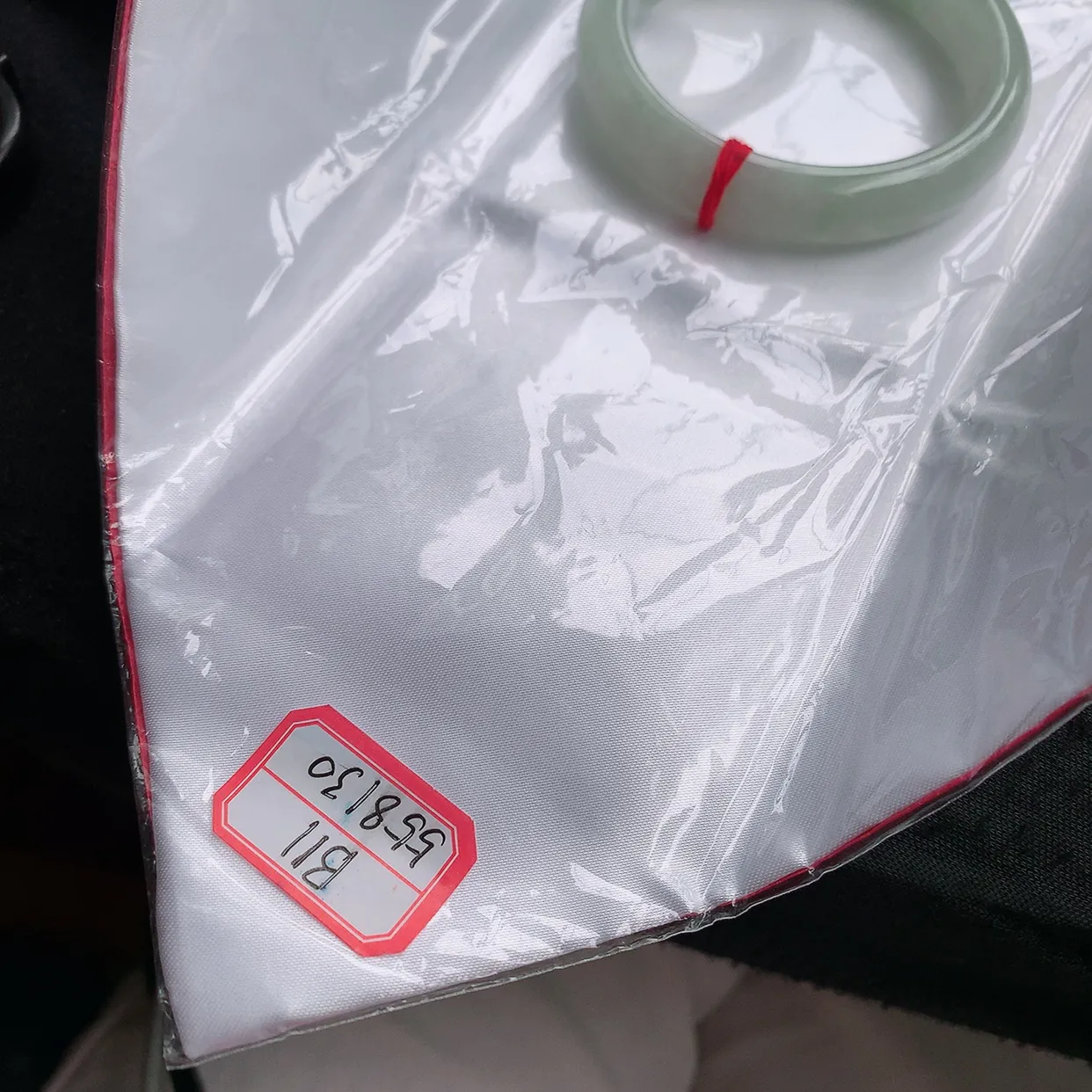 yw5自然光55.5*12.6*7.8平安镯 天然缅甸翡翠a货浅绿宽边玉镯子 玉手环