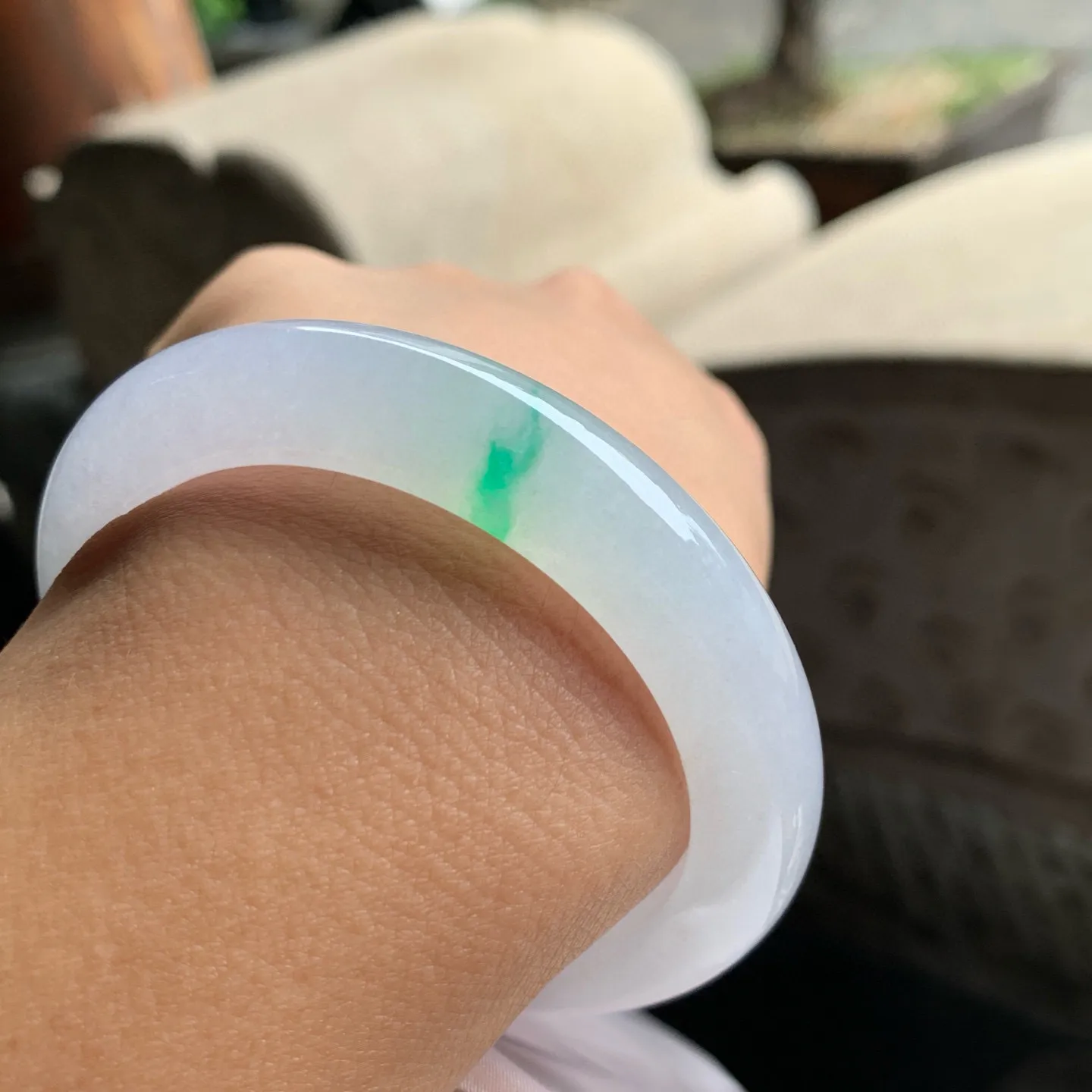 正圈高冰春彩 无瑕 尺寸:54.5/11.5/9.2 种色兼备