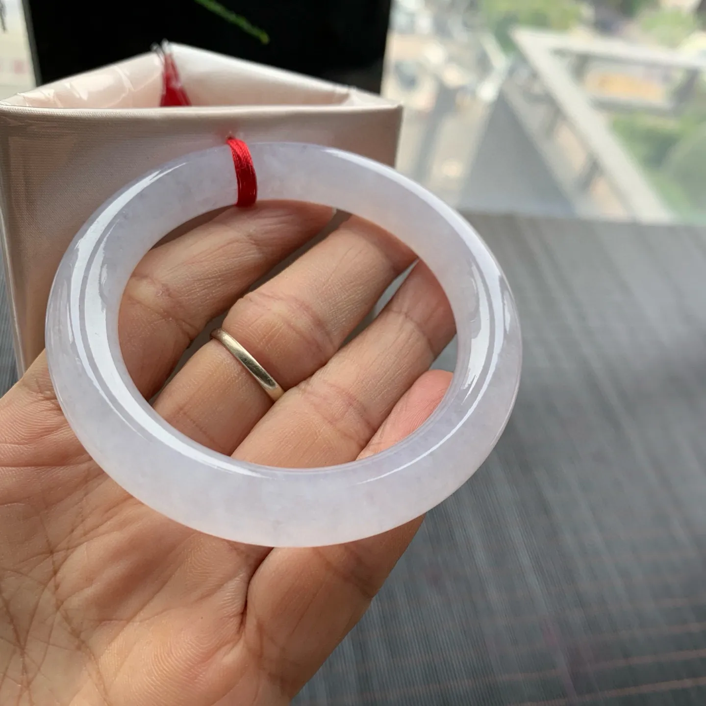 圆条高冰紫 无瑕 尺寸:55.7/10.5 种色兼备