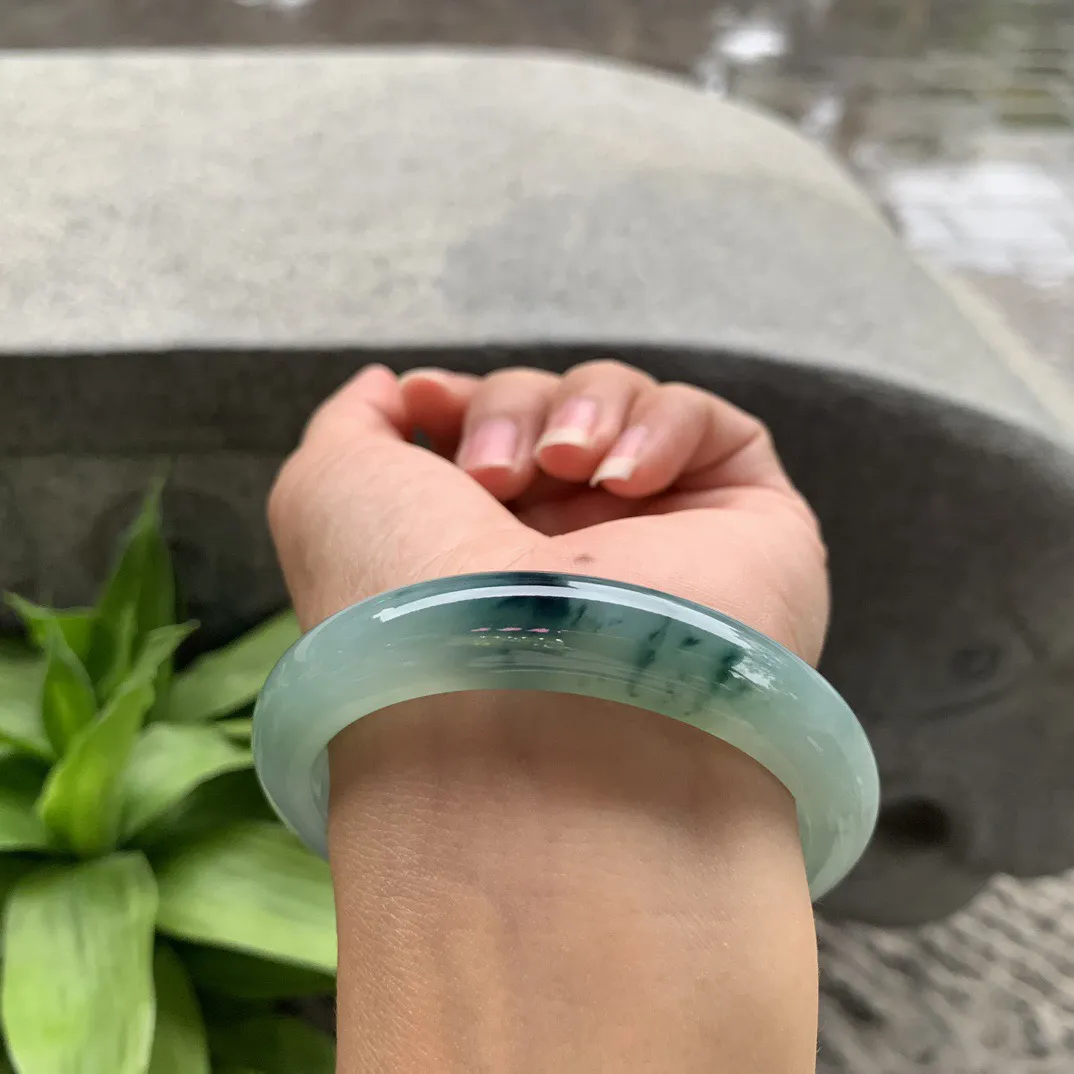 圈口 56.8-11.7-8.6  【冰飘花正圈手镯】正圈56 57可戴