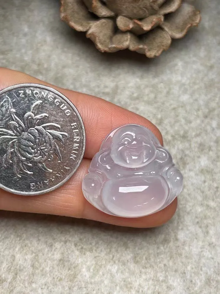 冰种【佛公】吊坠，种水好，玉质细腻 ，卖相好‘.