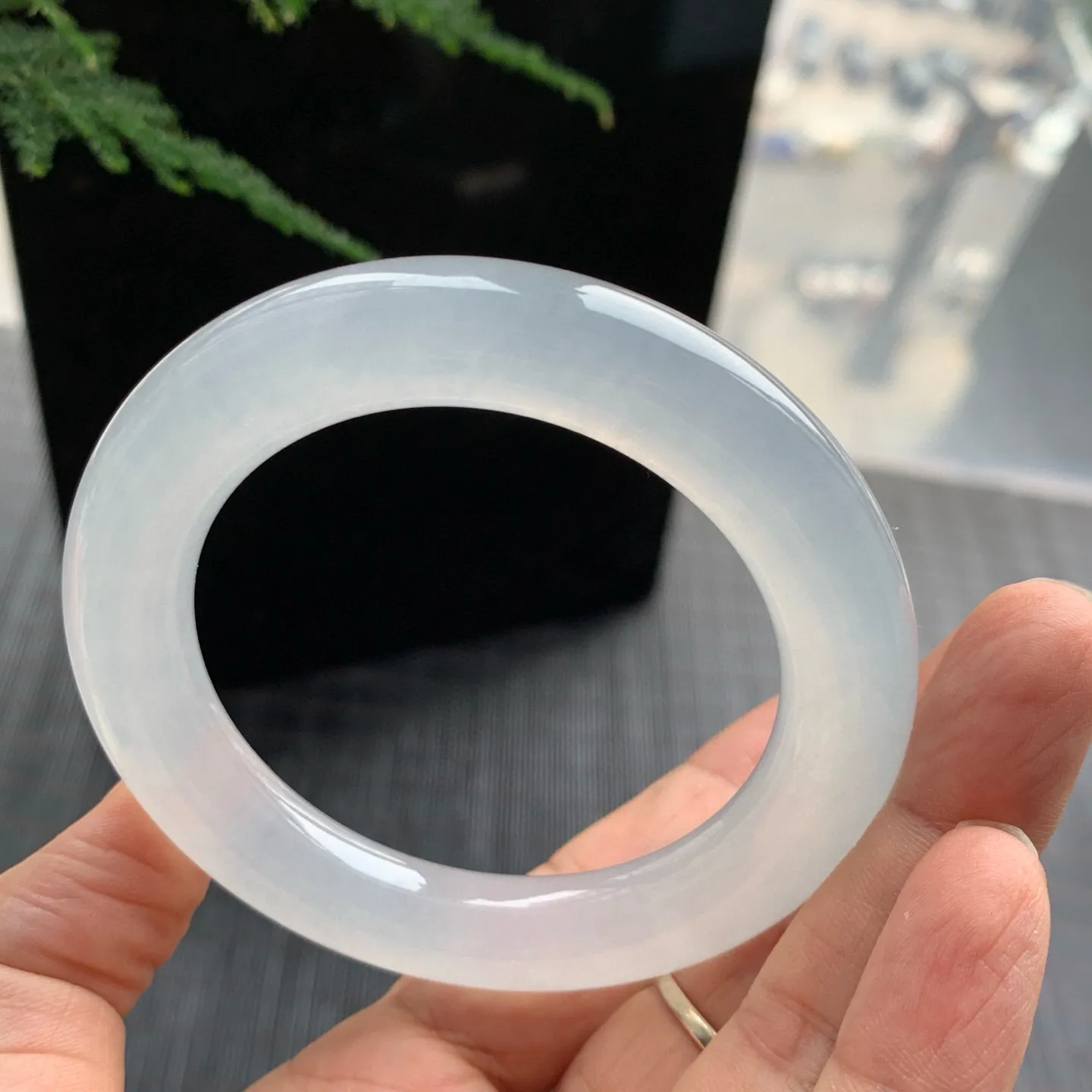 圆条冰玻白月光 无瑕 尺寸:53.3/10.7/11 星光闪闪🥰🥰