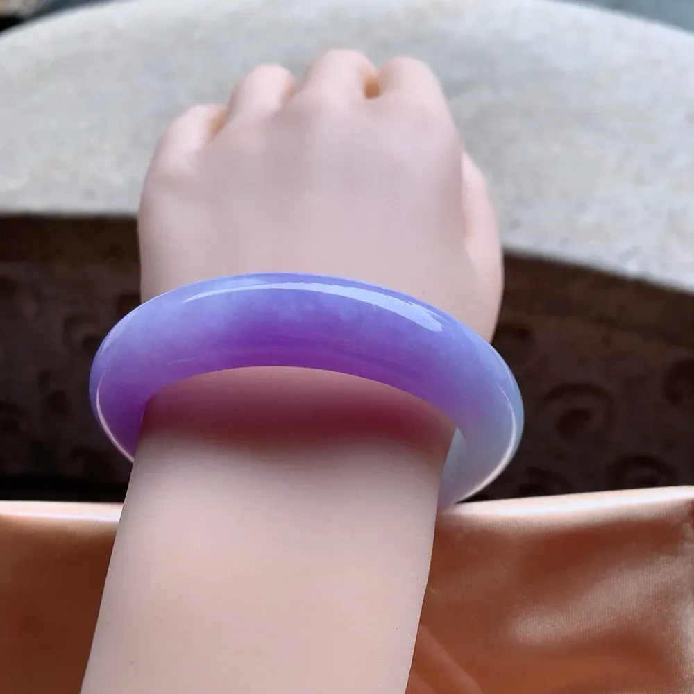 正圈一大节浓紫 无瑕 尺寸:55.5/13.8/10.1色艳超美