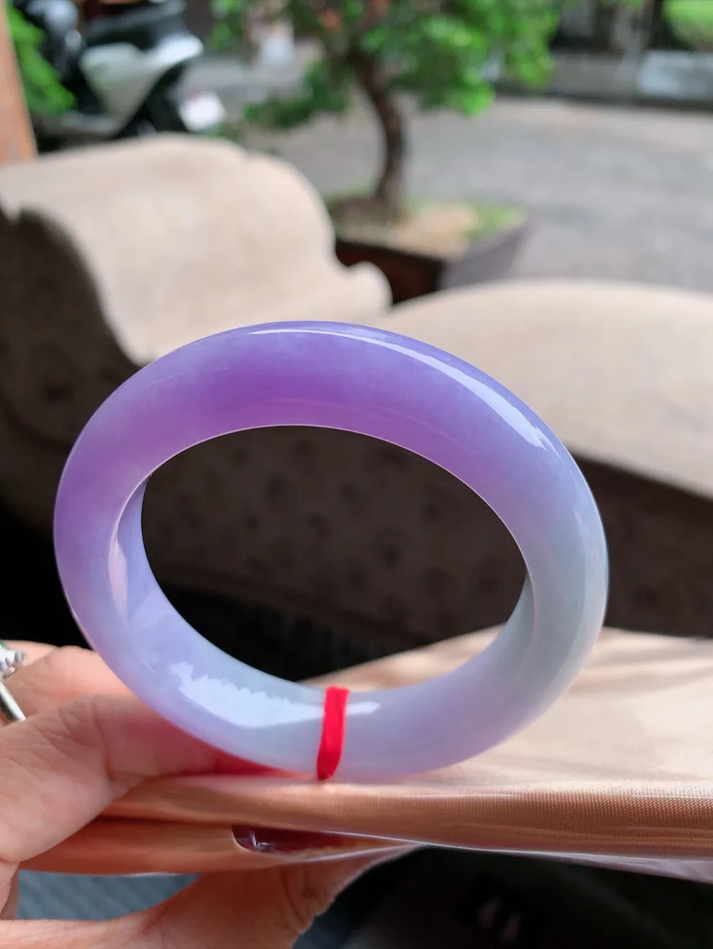 正圈一大节浓紫 无瑕 尺寸:55.5/13.8/10.1色艳超美