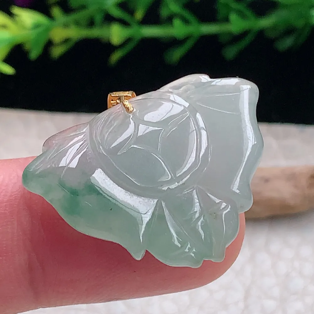 axm自然光22*30.5*7.8天然缅甸翡翠冰飘花蝴蝶 花仙子玉吊坠 玉挂件