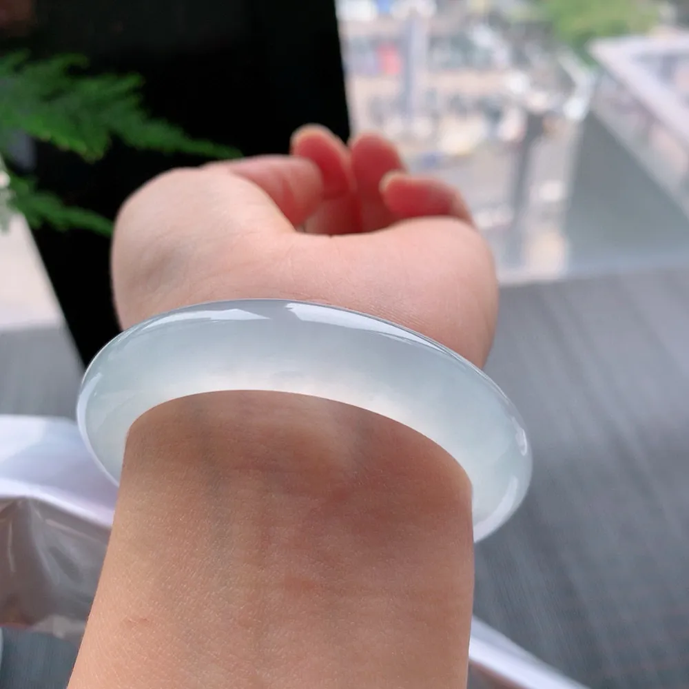 正圈冰玻白月光 有纹 尺寸:51.4/11/8.4 荧光闪闪